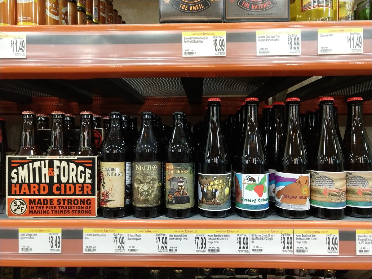 HouseBearBrew's tweet photo. If you're in #CentralMA, don't forget we're always on the shelves @Wegmans #Northborough (next to @lookoutfarm & @bnektar). #mead #cider #gf #glutenfree #craft #brew #craftbrew #shoplocal #shopcraft #shopmead #meadme #foundmead #getyourmeadon #theneedformead #local #madmeadlove https://t.co/M5BQ59ae8p