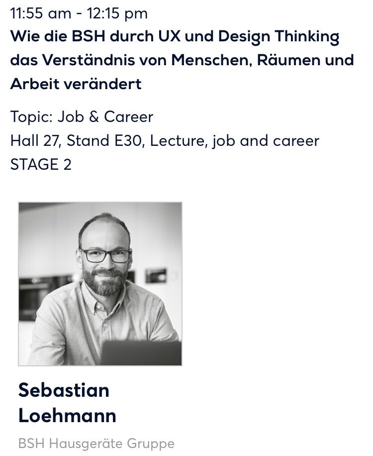 loehmuc's tweet photo. Ich bin auf dem Weg zur #Cebit und gebe Mittwoch einen kleinen Überblick zu unserer #UX-Arbeit bei #BSH Hausgeräte. Ich freue mich auf Gespräche an unserem Stand in Halle 27 :) https://t.co/2g1zghBzv1
