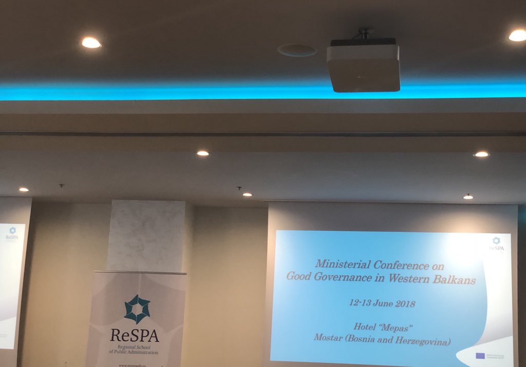 Happening now in #Mostar #MinisterialConference on Good Governance in the WB 🇦🇱 🇧🇦 🇲🇰🇲🇪 🇷🇸 🇽🇰 #RegionalInitiatives #AlbanianDiplo @ReSPA_EU @ArtemisMalo