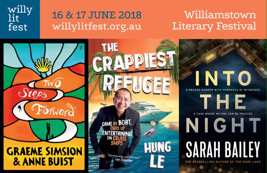 Only four more sleeps until the Williamstown Literary Festival. Something for everyone with 80 authors across 50 sessions. Program and tics: willylitfest.org.au 
@willylitfest18 #willylitfest18