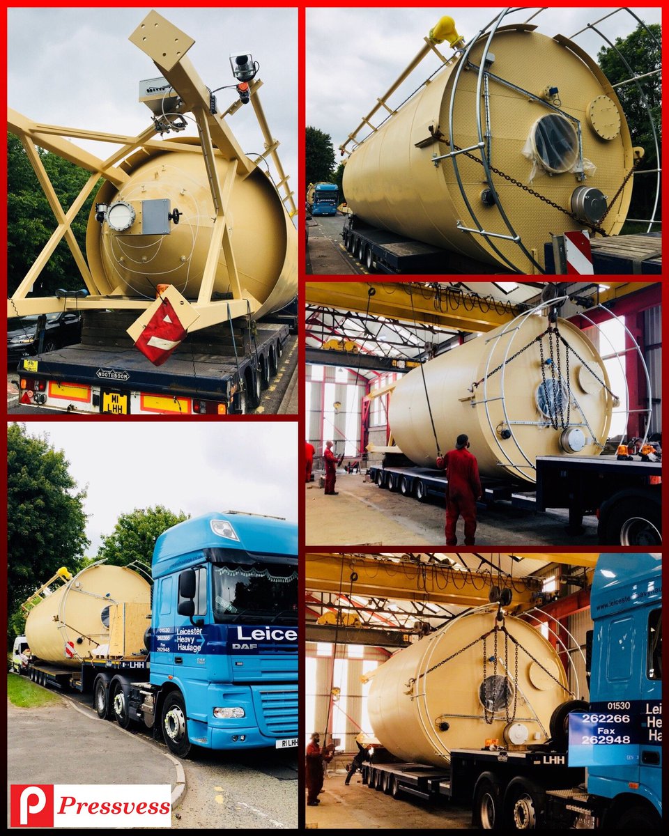PressvessJade's tweet photo. 2 off 75m3 Cement Silos and 1 off 50m3 Bentonite Silo loaded and ready for Delivery into London #silo #cement #loaded #delivery #bentonite #london https://t.co/PoMfSZJZKG