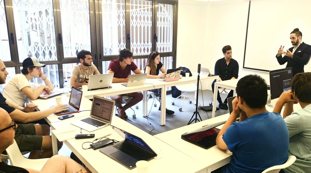 BCNcodeschool's tweet photo. Walters People came to train our bootcamp students on finding jobs as junior JavaScript full-stack developers. Want to have new & exciting opportunities? Signup for a bootcamp today! https://t.co/Wq8PfaVgX2 #fullstack #mern #mongodb #reactjs #nodejs #reactnative #bcncoding #jobs https://t.co/SVLjKSgrO5