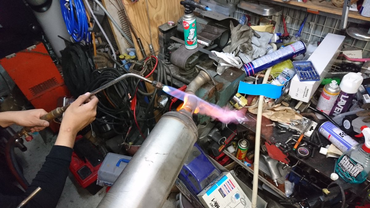 FJP283's tweet photo. エアウェイブ純正マフラーに3Sアルテッツァ用センターのサブサイレンサー部のドッキング卍マフラー
ありがとうございます!
製作 @RIOT250
材料提供 @tkuma_t_c
#おかモータース
#T_kumaTechnoCraft
#283power
#エアウェイブ
#GJ1
#アルテッツァ
#ワンオフマフラー https://t.co/BSGFg1X1m1