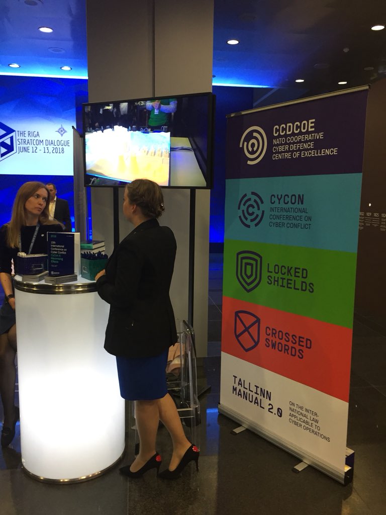 ccdcoe's tweet photo. Glad to promote our COE @STRATCOMCOE annual event Riga #stratcomdialogue #RigaStratCom this week. Excellent event with esteemed speakers and guests! https://t.co/qmQ6uL0SOY