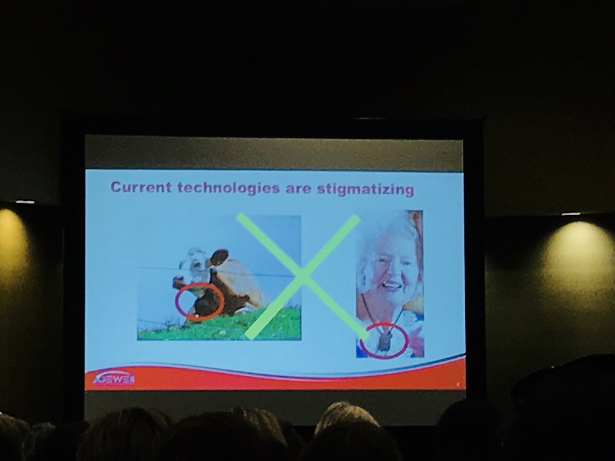 LaterLifeTrain's tweet photo. Current technologies for falls prevention are stigmatising and highlight vulnerability #fallprevention2018 @EuFallsFestival @alexmihailidis @AGEWELL_NCE let’s work with older people to find the best solutions https://t.co/Mtn3CIc3kA