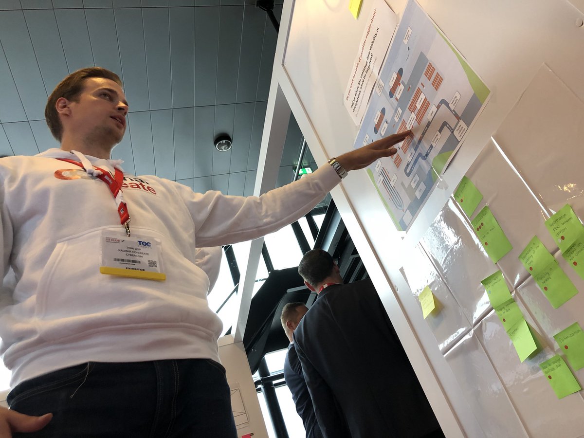 CybercomFinland's tweet photo. Tomi has huge visions at @Kalmarglobal ’s #CoCreate stand at @TOCWorldwide Europe here in Rotterdam #cybercompeople https://t.co/LBUSit0wmp