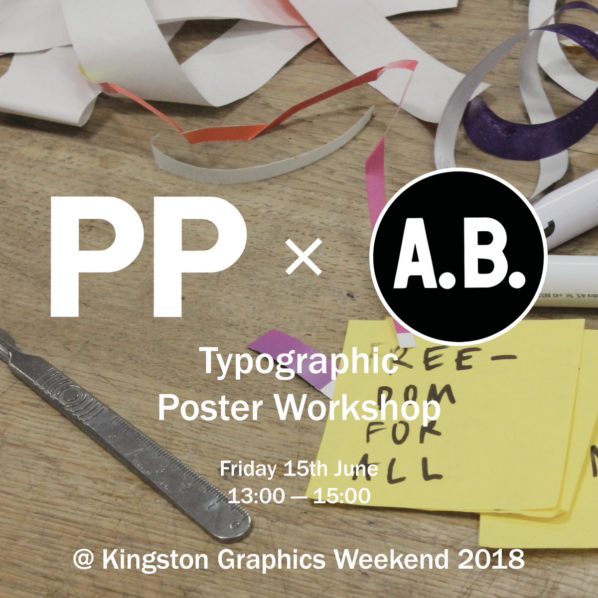 protestpress's tweet image. Join @protestpress and @anthonyburrill for a 2 hour typographic poster workshop, as part of the Kingston Graphics Weekend 2018 @graphicsweekend, this time we will celebrating 70 years of the NHS!

Sign up here: eventbrite.co.uk/e/protest-pres…