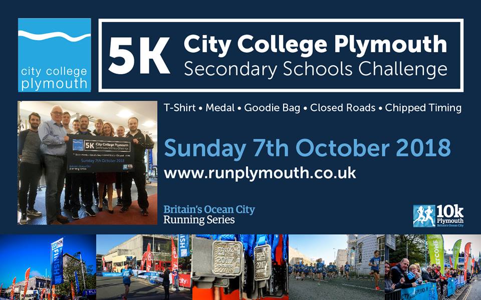 Help your school promote a healthy and active lifestyle amongst secondary school children and sign up for  @cityplym 5k Secondary Schools Challenge! #fitness #HealthyNation #Plymouth #schools #kidshealth #plymouth10k #running