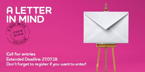 <a href="/artsandculturex/">Arts and Culture University of Exeter</a> Call for artists! We're looking for envelope artworks for our fundraising exhibition, #ALIM18, at Oxo Tower Wharf  in Sept. All proceeds support those with neuro conditions. Pls RT to your talented students! Register: ow.ly/GBfn30jEhqE 🎨✉️ #WayWithColour