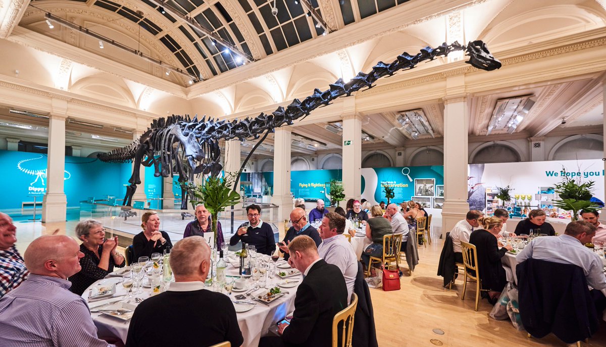 BM_AG's tweet photo. Wow, the first #DinewithDippy @BM_AG looks like it was amazing! Find out how you could dine with Dippy by booking a shared table or booking a Drinks & Dining Package! https://t.co/XBSXtEQz2W #DippyonTour https://t.co/GmfqSdmnCV