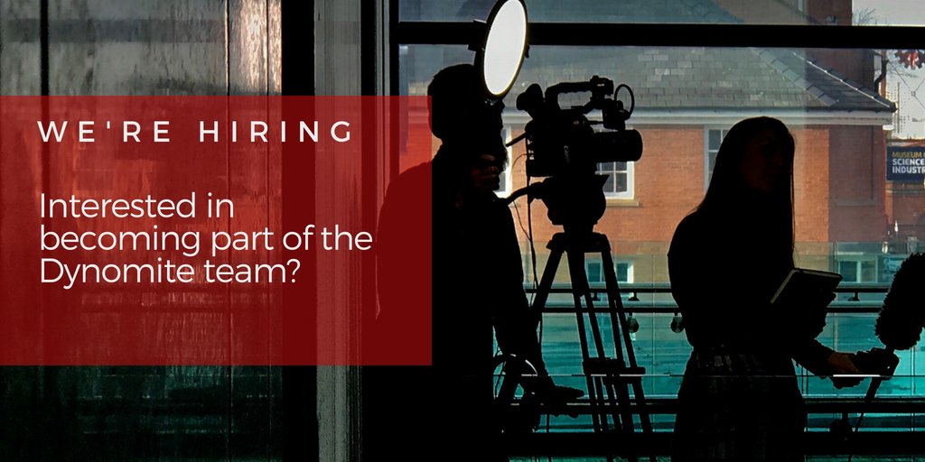DynomiteLtd's tweet photo. We are on the hunt for a talented and creative Video Editor to join our #VideoProduction team in #Nottingham! To find out more about the role and to apply click here - https://t.co/ODZPYl0YuI https://t.co/N835GQRS4N