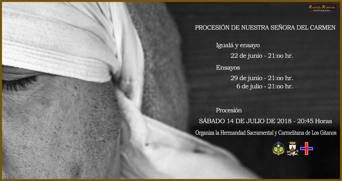 IGUALÁ Y ENSAYOS DE NTRA. SRA. DEL CARMEN

El día 22 de junio de 2018, a las 21.00 horas, tendrá lugar la igualá de los costaleros que harán su salida en la Procesión de Gloria de nuestra muy querida Titular, Ntra. Sra. del Carmen.