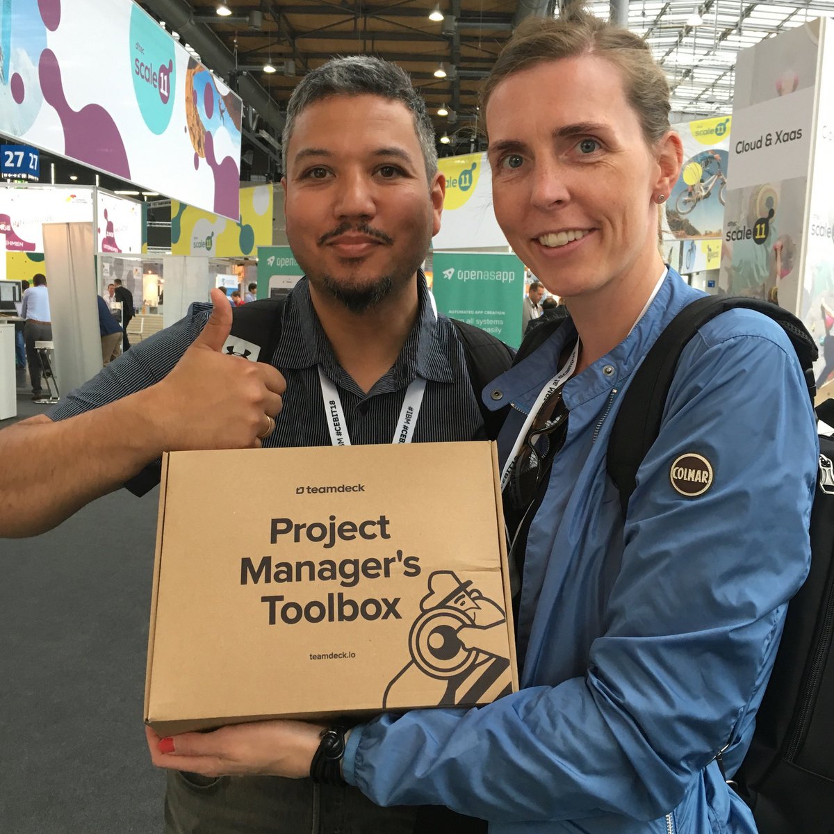 helloteamdeck's tweet photo. Thank you for dropping by our booth @Airbus team 🙌🏻 Hope you'll enjoy the #PMtoolbox and your stay at #CEBIT18 😉
Want to meet us? We're at Deutsche Messe Hall 27 booth A52(10) 👈 https://t.co/GuYKFfpl3i