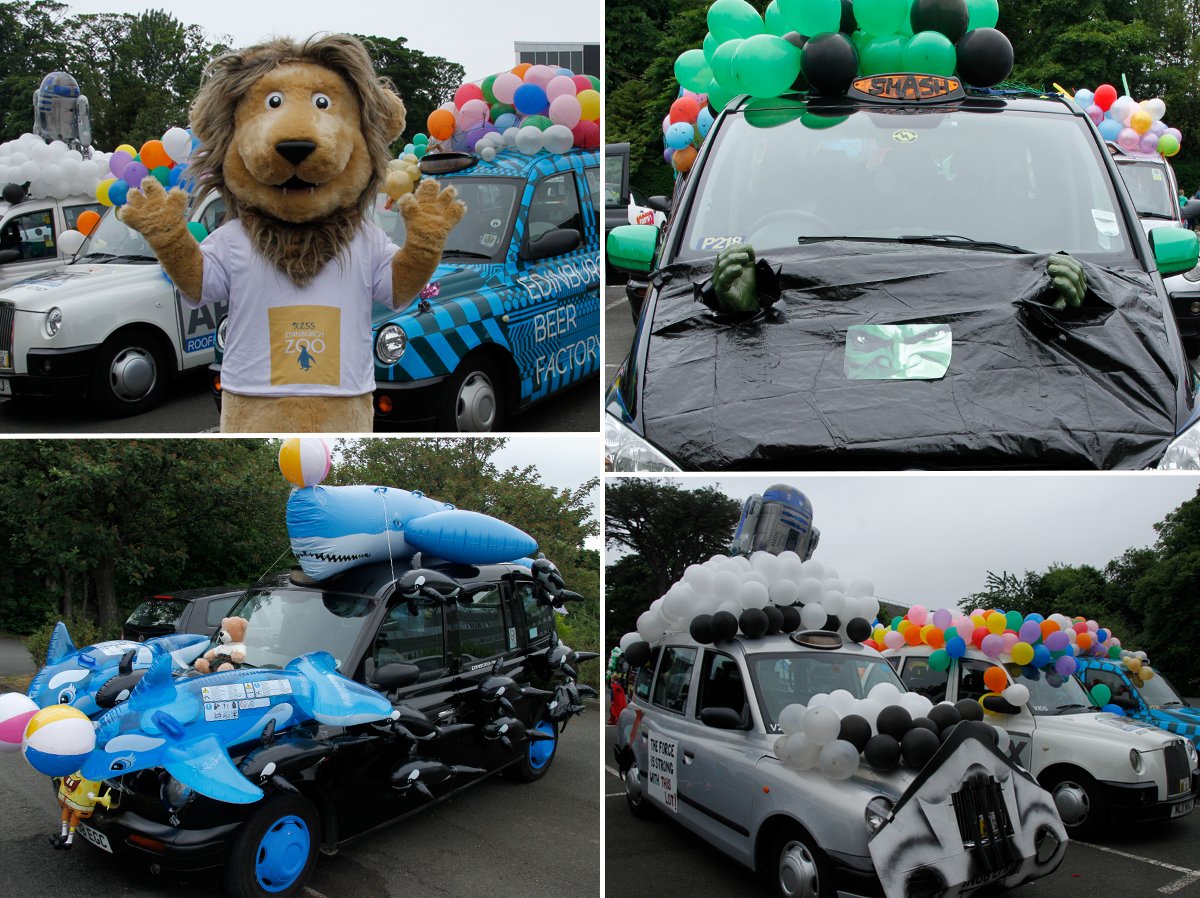 We had a great time helping to kick off #EdinburghTaxiTradeChildrensOuting  earlier today, even Claude the lion came to wave them off! Well done to the drivers for once again giving their all to treat over one hundred children to an incredible day out!