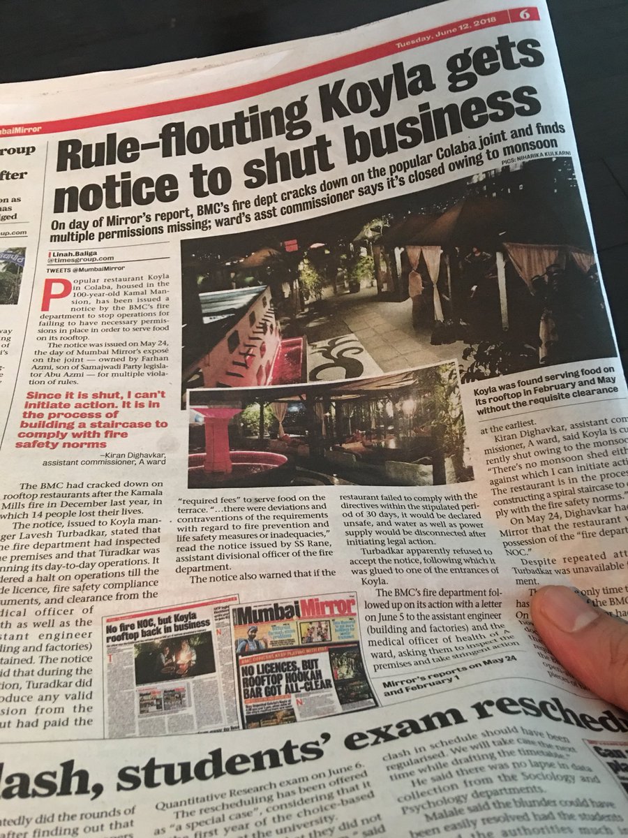 abufarhanazmi's tweet photo. When a leading favourite newspaper @MumbaiMirror prints a Big Fat Lie &amp; does not even care to call me to hear what I have to say.. very disappointed the way restaurateurs/cafes are being defamed with nothing factual, ONLY LIES!! #LinahBaliga https://t.co/VNyvgNvybu