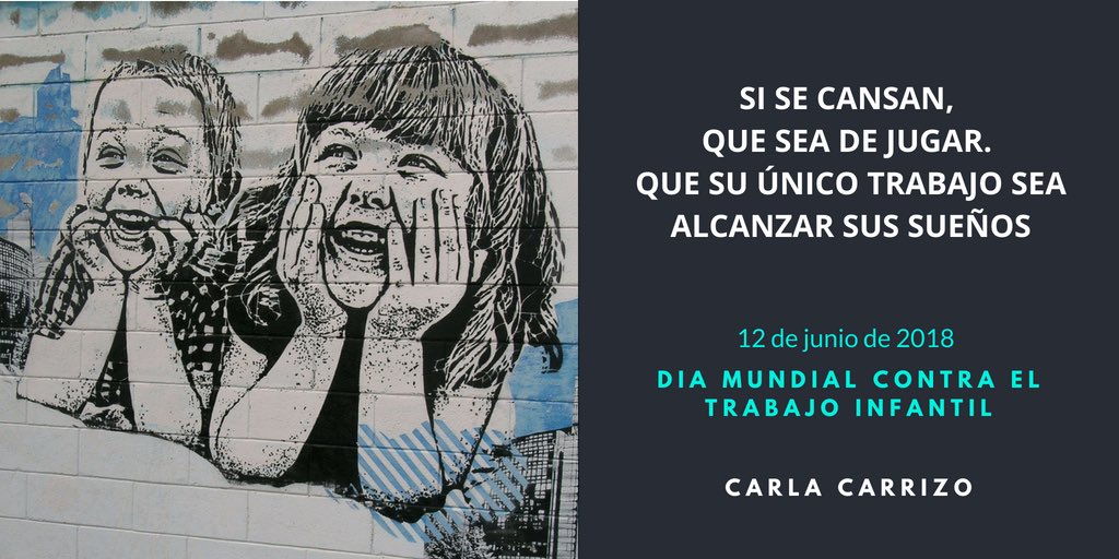 CarlaCarrizoAR's tweet photo. 🙇🏻‍♂️🙇🏻‍♀️ 152 millones de niños en todo el mundo son víctimas del #TrabajoInfantil 

🚫 Si conocés algún caso en Argentina, denuncialo llamando al 0800-666-4100 de 10 a 16 hs.

✋🏻 No permitamos que les roben su infancia. https://t.co/SzkuuHNYI5