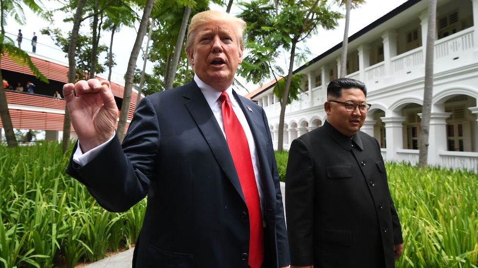 thehill's tweet photo. Trump: I told Kim he could have "the best hotels in the world" https://t.co/ianDGgrkCp https://t.co/vvaY2KwGbX