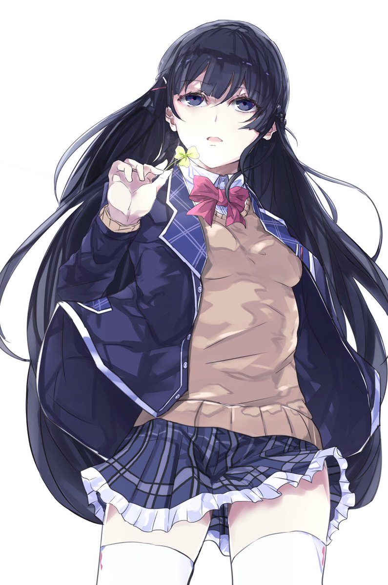 月ノ美兎 「雑草ソムリエ委員長描きました!背景に雑草散らしたつもりが禍々しいオーラみたいにな」|とーます♨️FANBOX更新中のイラスト