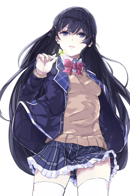雑草ソムリエ委員長描きました!背景に雑草散らしたつもりが禍々しいオーラみたいになってしまったw #みとあーと 