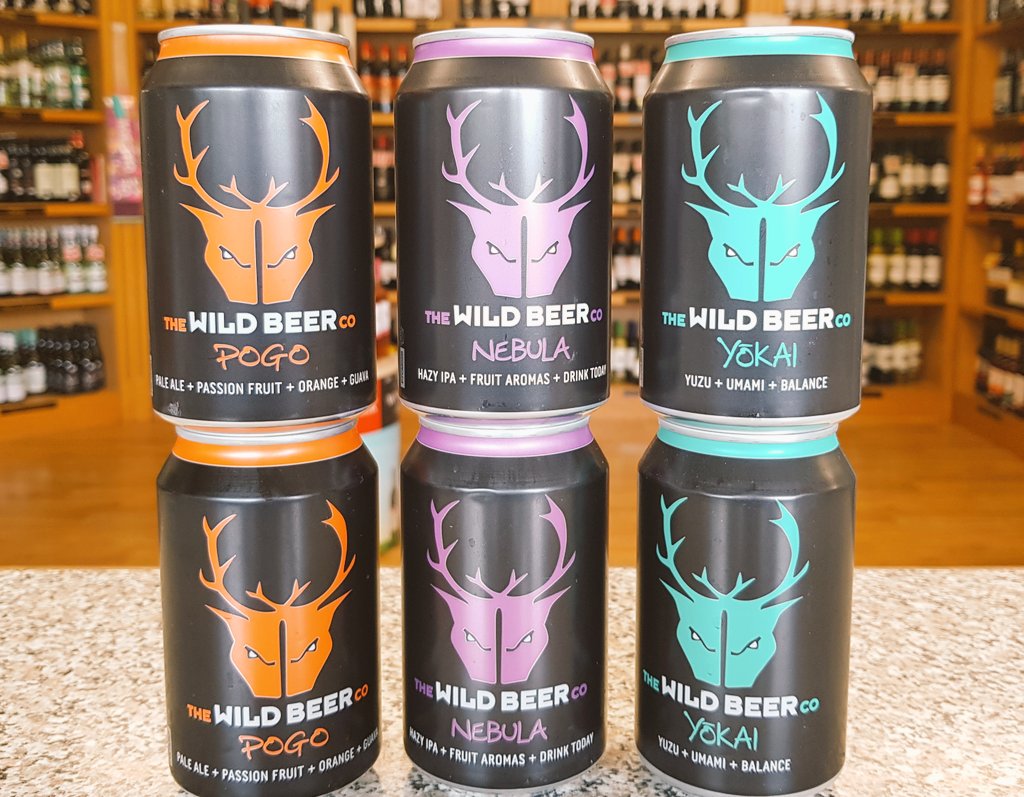 DrinklinkOff's tweet photo. Look what has landed fresh from @WildBeerCo today. Canned last Monday, in Newry NOW!! Old favourite Pogo along with Nebula &amp; Yokai. https://t.co/9huOEbuQoy
