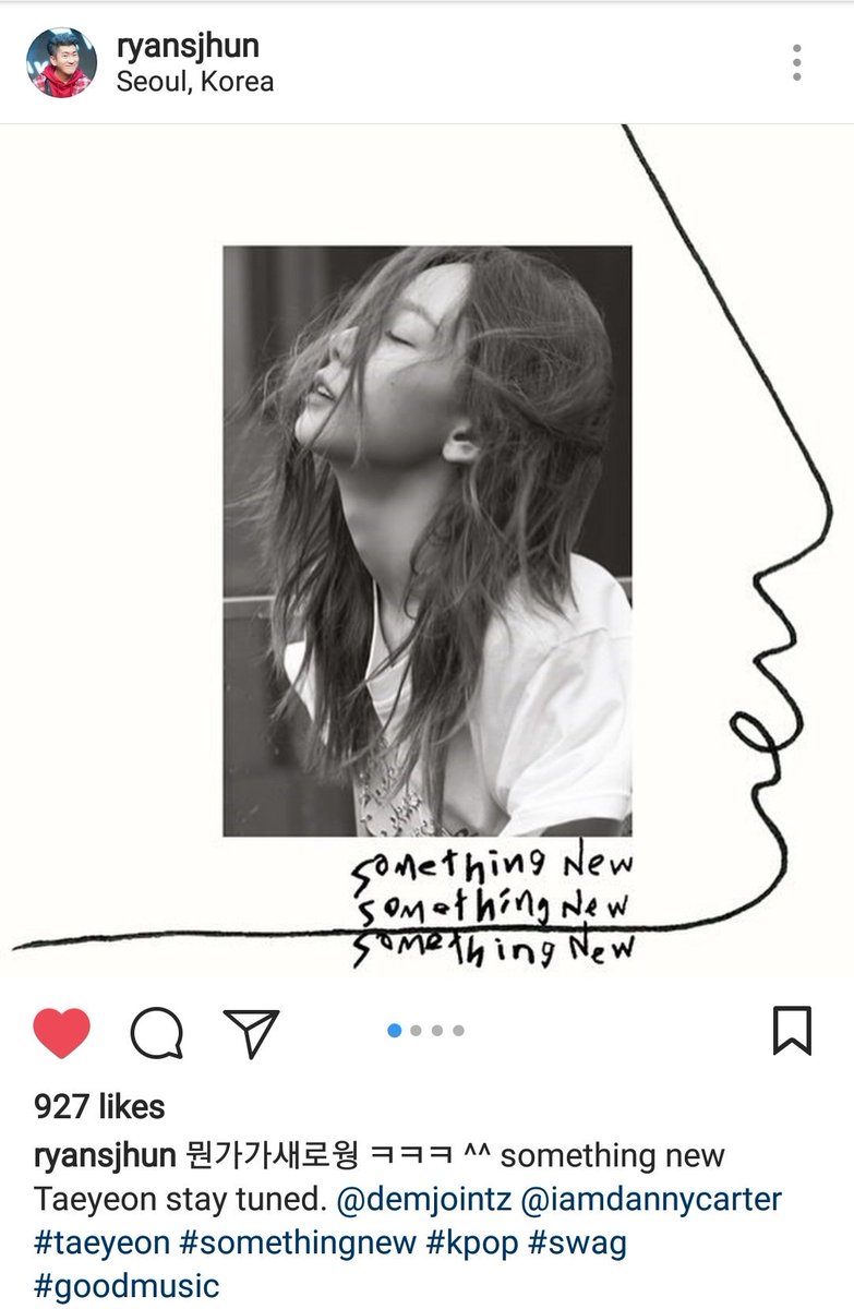 jasminelep's tweet photo. Ryansjhun worked on Taeyeon's "Something New"!!!!

His past works with Soshi are Taeyeon's "I" and SNSD's "You Think"❗❗❗
https://t.co/2njFHMf2B9 https://t.co/4zbjl8wsOv