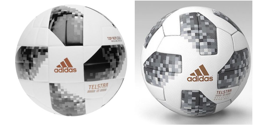 RedPikeEdu's tweet photo. There's quite a big difference (both design and price) between the commercial replica and the actual official #WorldCup matchballs
Love the #Tessellation on the official #Maths https://t.co/pLiu9LLOMk