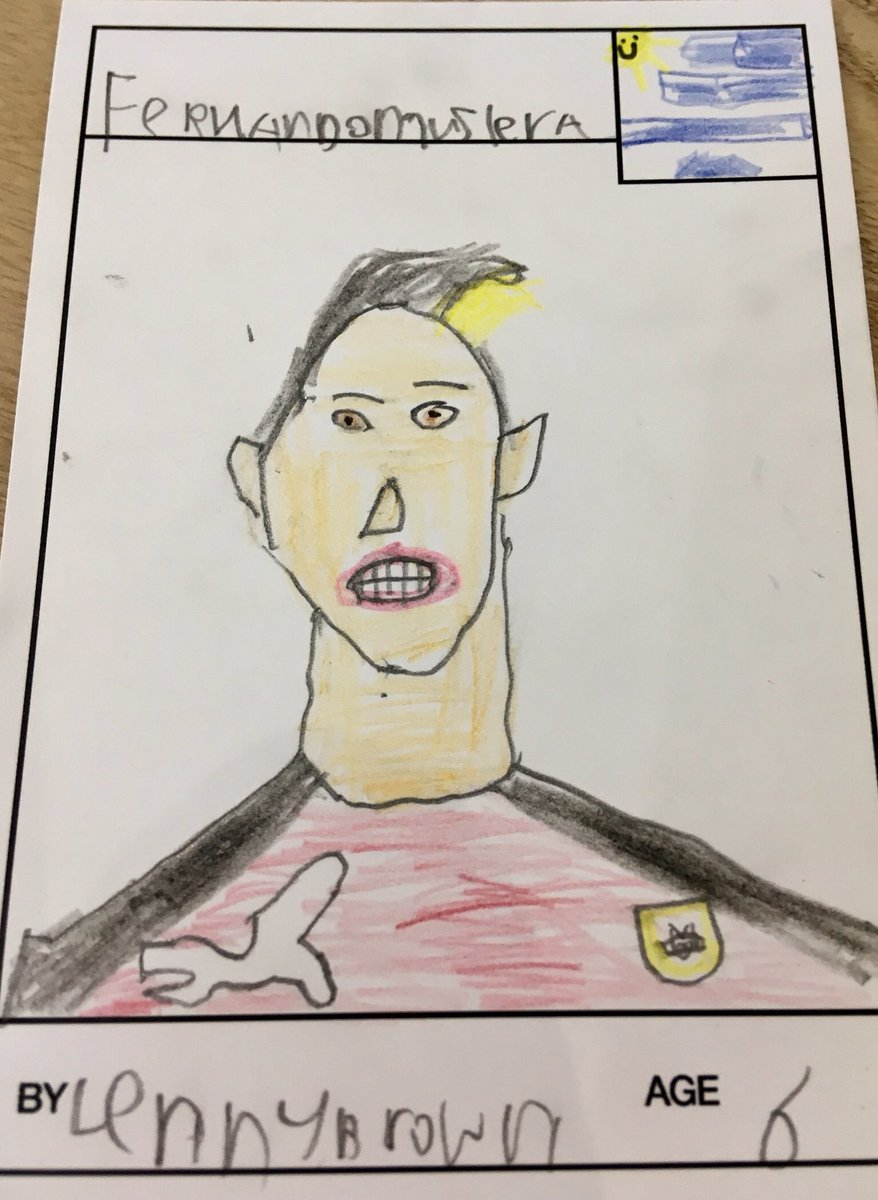 FLAXINI1's tweet photo. Ah, here’s another one from Lenny (6) of @bbcpointswest fame! It’s @1_Muslera_25 of @Galatasaray and @Uruguay  🇺🇾 #flaxini #gotgotdraw ⚽️🖍💷 https://t.co/LsYn5eiHGE