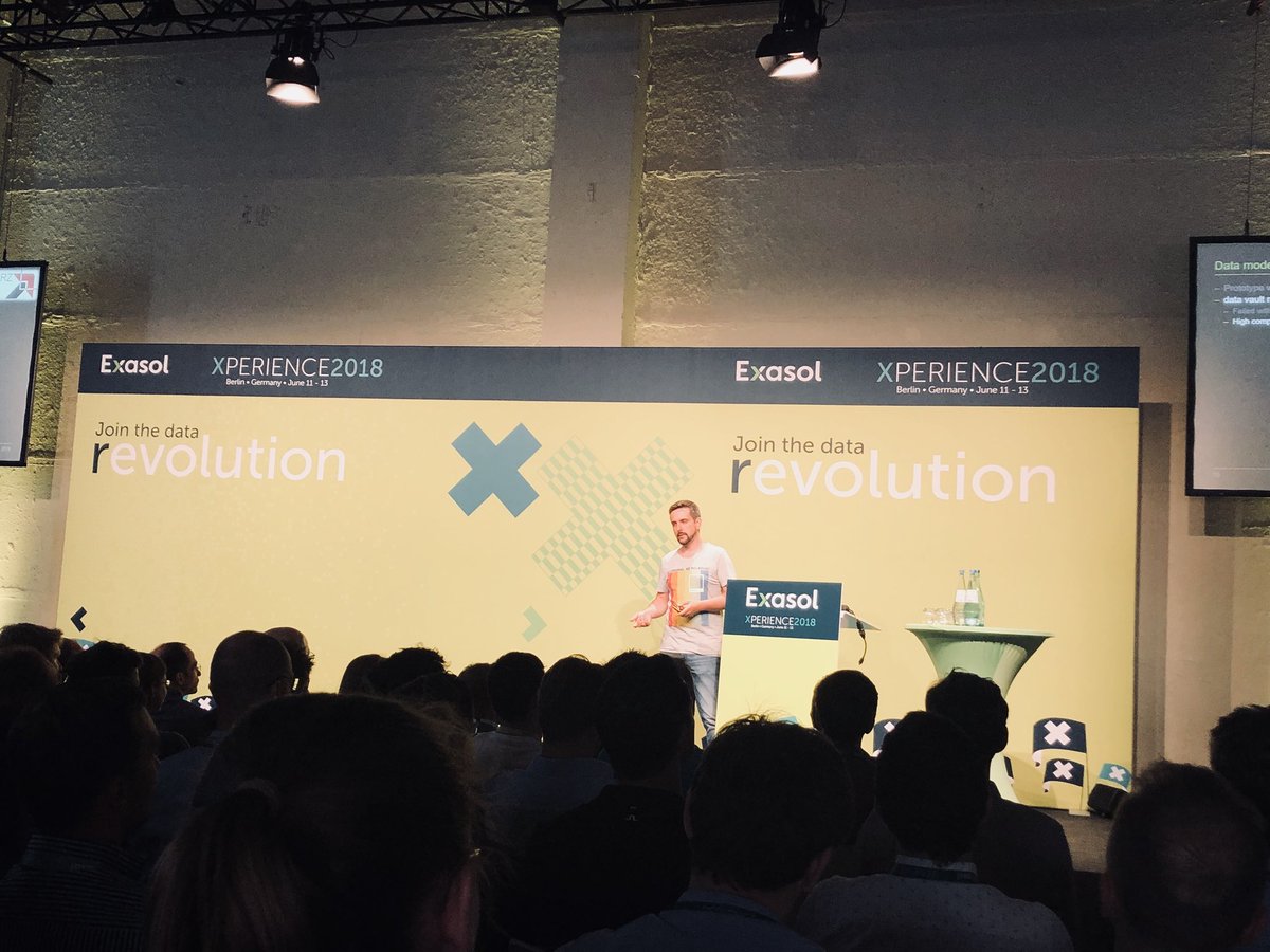 Anni_Wagner's tweet photo. „Data Vault? Are you nuts?“ Thanks for sharing your experiences with #exasol Karl Griesser! #xp18 #meetmayato https://t.co/r9awlX6vAB