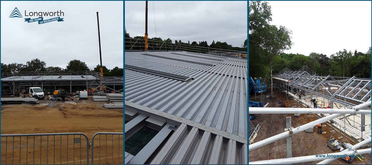 LongworthFacade's tweet image. The frame is ready &amp;amp; the roof is going on! 2000m2 of #GreencoatPLX standing seam roofing &amp;amp; cladding from @metal_solutions. PLUS 1000m2 @SikaSarnafilUK single ply roof coverings at Norfolk Woods Holiday Park for #Callingtons ran by our fantastic Danny Nelson #TeamLongworth