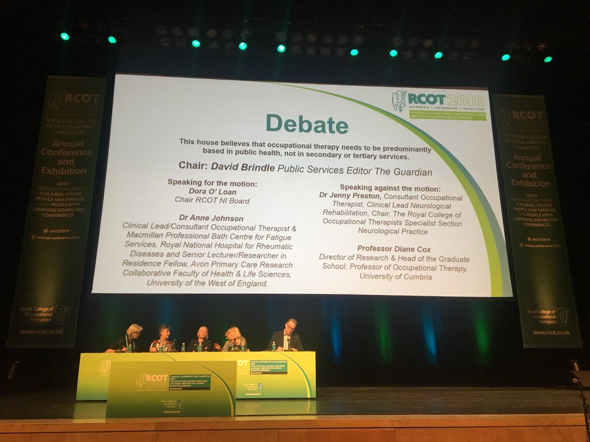 AnneAddisonOT's tweet image. Dr Jenny Preston argues that aligning Occupational Therapy with Public Health fails to acknowledge the individual needs of our clients @theRCOT @RCOT_CYPF #RCOT2018
