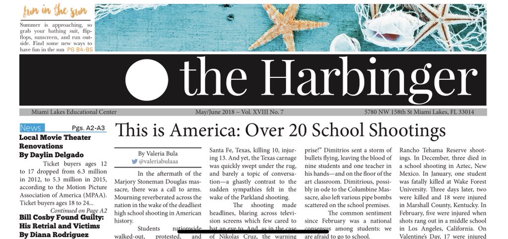 HarbingerMLEC's tweet photo. Katherine Duarte, @Mlec2018 president says goodbye, Luis Armas @mlecsga president is mayor for the day. This and other news, reviews, and stories in our final issue of the school year: https://t.co/GBzsdAwC9a https://t.co/tcQqLxILd1