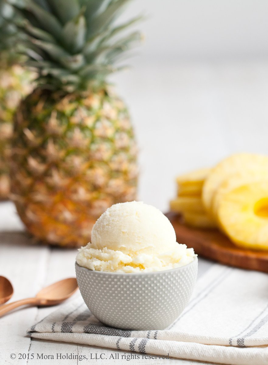 MoraIceCream's tweet photo. Mora’s Pineapple Sorbet. 
Clean, crisp and the perfect finish to a summer barbeque… https://t.co/KY3A5hI080
