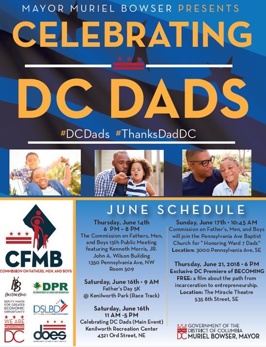 DC_CFMB's tweet image. #ThanksDadDC #DCDads Join us this weekend!!!!! Help us celebrate our DC Dads on June 16, 2018 w/ @BackyardBand @FutureBandDC and @DjSetfire along with FREE FOOD, HAIRCUTS, and FAMILY RESOURCES