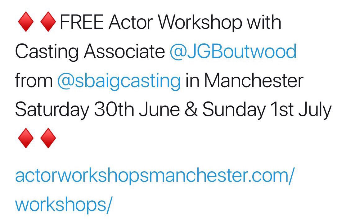 Hey <a href="/ActorsGuildGB/">The Actors' Guild</a> I know you run your own workshops but we’re not for profit either and want to increase inclusivity would you give us a retweet? Pretty please 😊😊