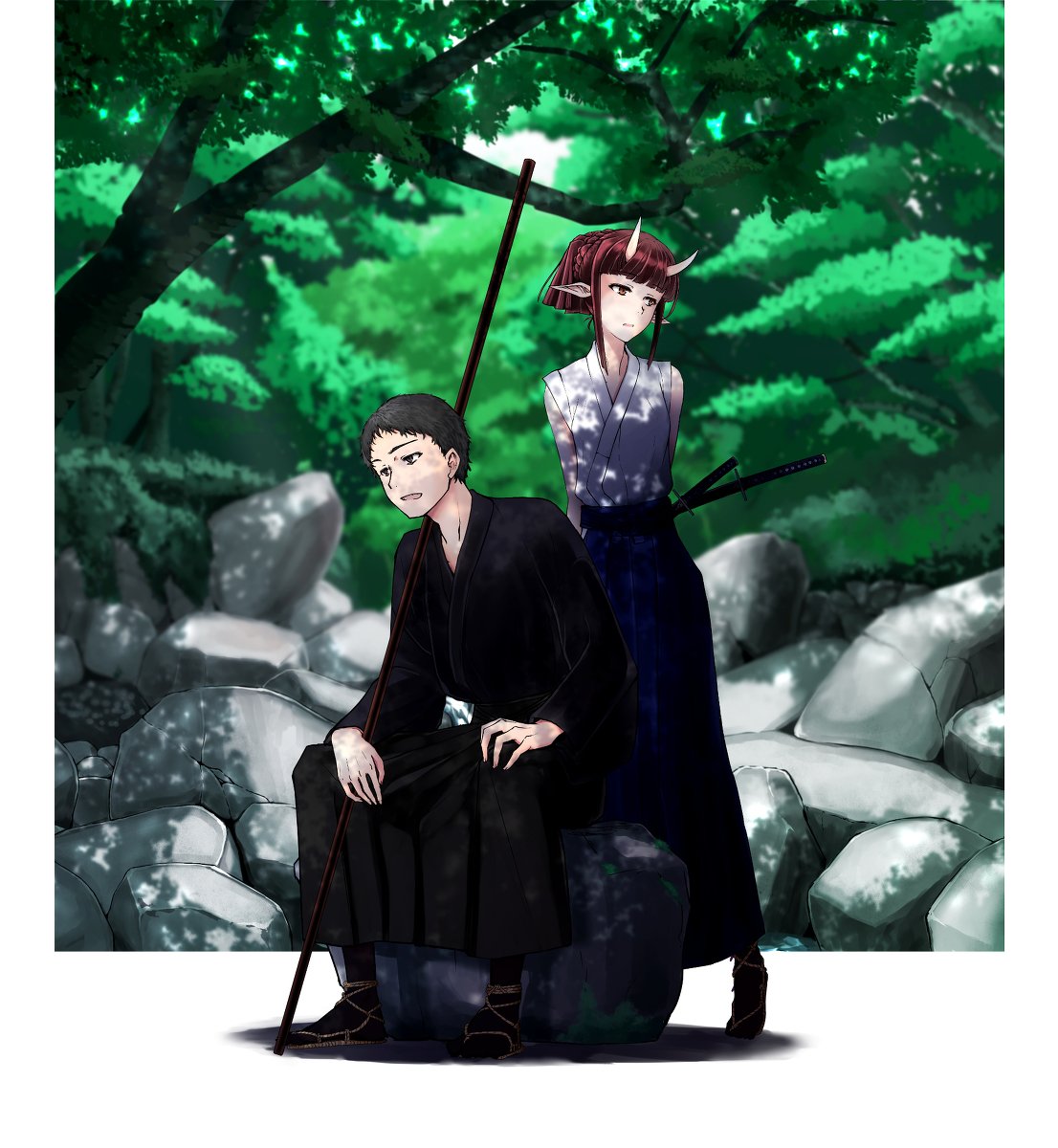 Isaki Note 二人 オリジナル 和風 男 和服 刀 女 鬼娘 鬼 T Co Gpifnpz0w5 Isaki Note 二人 オリジナル 和風 男 和服 刀 女 鬼娘 鬼 T Co Gpifnpz0w5