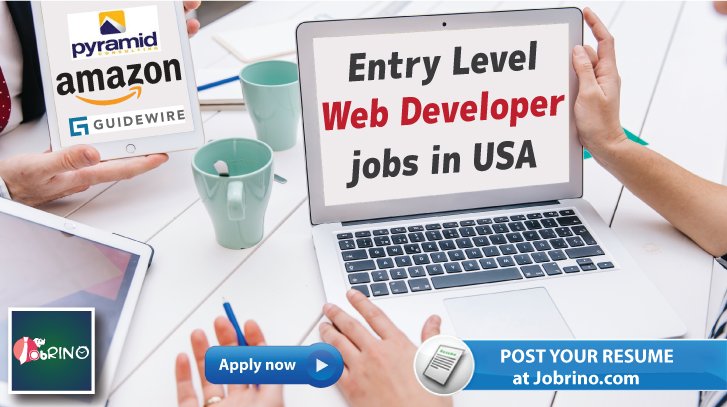 1257 #EntryLevel #WebDeveloper #jobs in #USA on jobrino.com. Post your #Resume. Search for Entry Level Software Developer, Associate UX Designer, Web Developer job at Amazon.com Pyramid Consulting, Inc., Guidewire Software &amp; more. jobrino.com/entry-level-we…