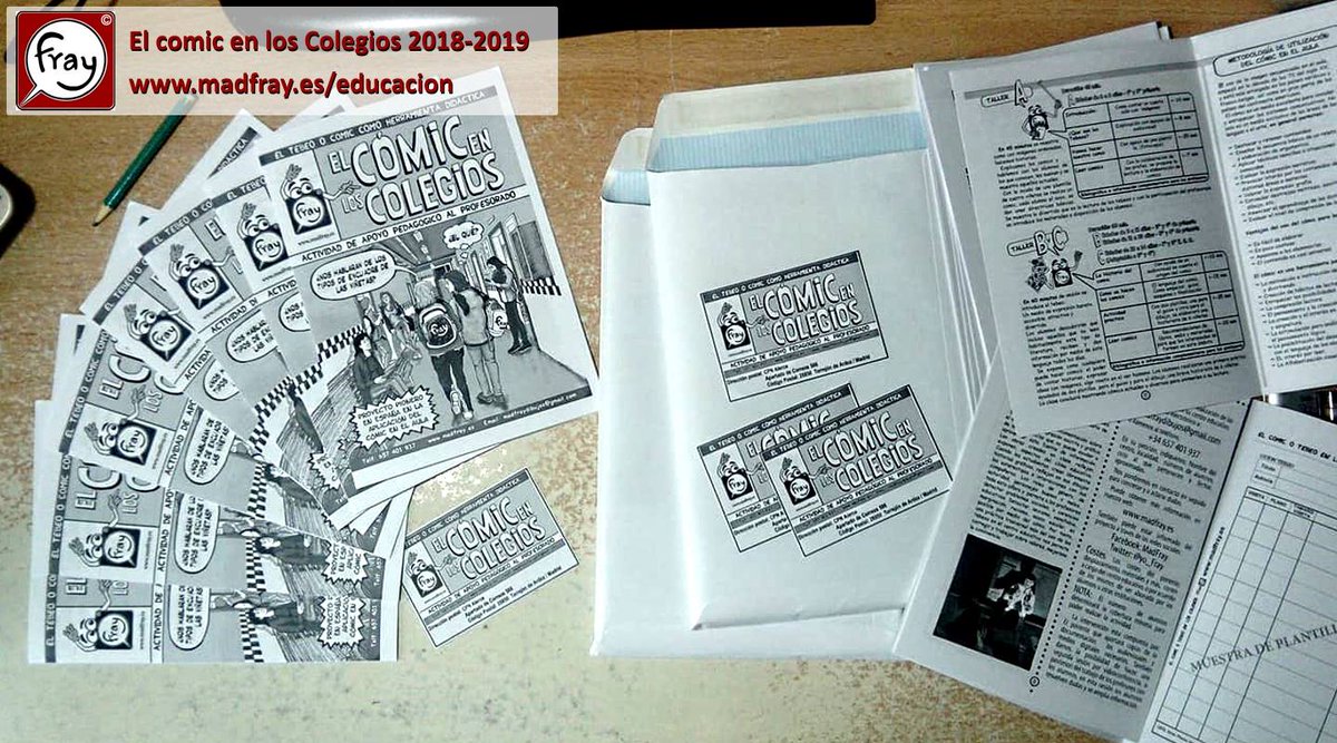 Preparando ya la campaña 2018-2019 del "cómic en los colegios"
Puedes ver el folleto nuevo aquí: madfray.es/index_htm_file…
Y todo sobre este proyecto aquí: madfray.es/educacion.htm
#FelizMartes