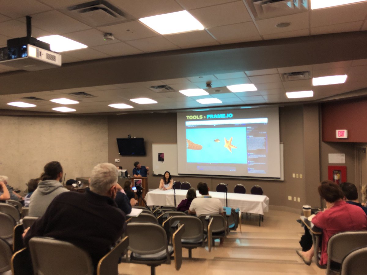 We are in full gear this morning at #doctalksfest listening <a href="/OceanSchoolNow/">Ocean School 🐋</a> on how they are using film and technology in their programs.