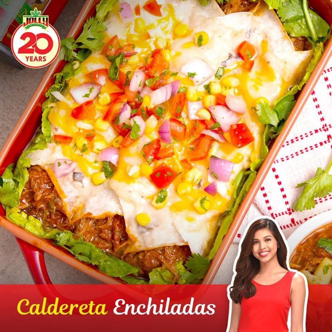 mainearchive's tweet photo. @jollyeatsPH Ipaghanda ang pamilya ng #MakeItJolly ulam na pang-fiesta! Magluto ng delicious Caldereta Enchiladas, made with the #IbaNaMaine taste of Jolly Pieces and Stems Mushroom and Jolly Whole Corn Kernels. https://t.co/HOZDAcPvTx