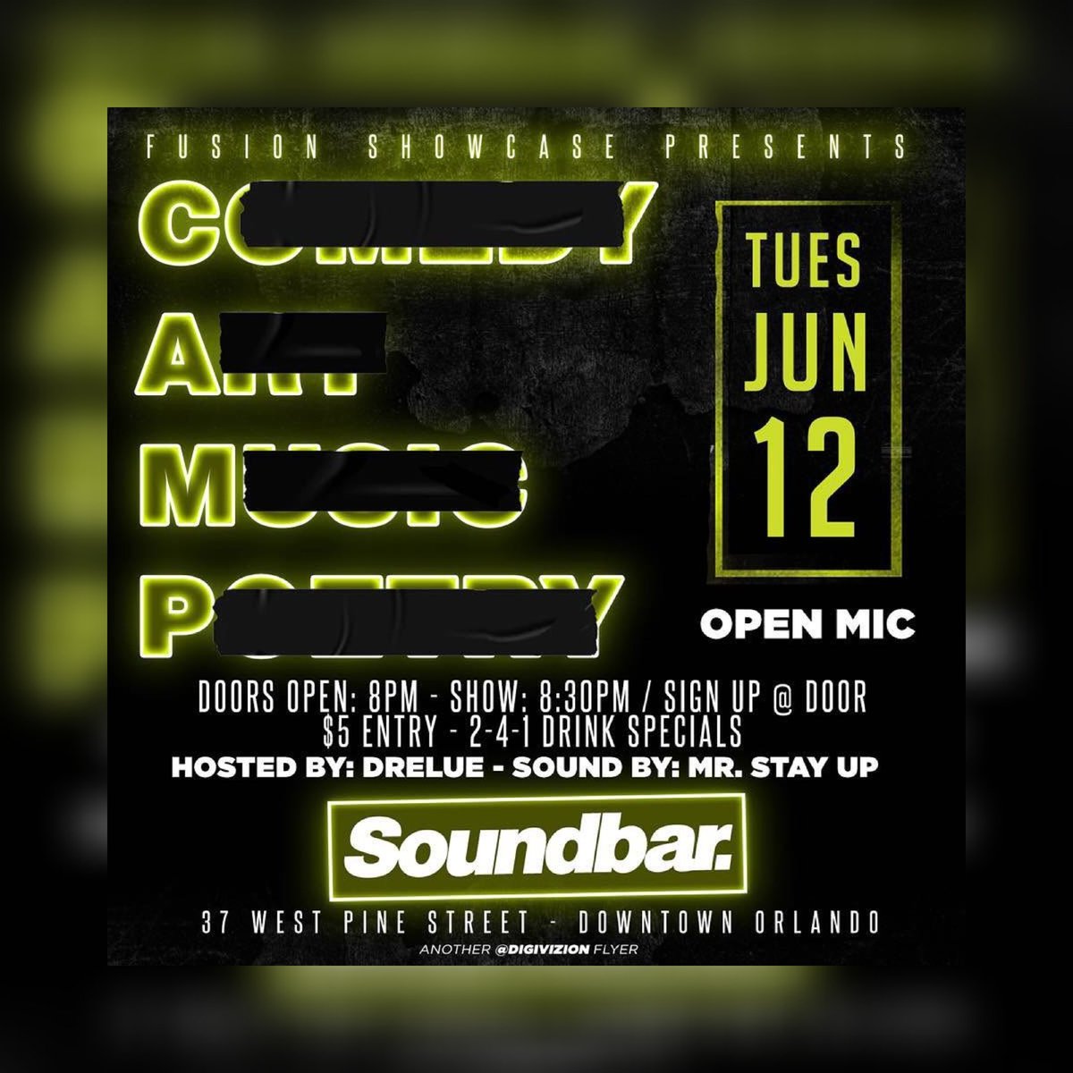 purhnel's tweet photo. Tonight:
Doors open | 8pm 
Show starts | 830pm
Sign up at the door! https://t.co/NwVyomzzv4