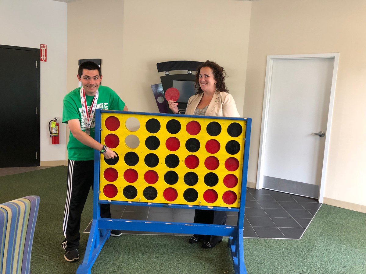SpOlympicsMA's tweet photo. Athlete, Matt had a blast visiting @TDBank_US stores across Cape Cod yesterday! He showed off all of his new bling from #SOMASummerGames this past weekend! #ChooseToInclude #TDBankCampaign https://t.co/aaLpwlO2Fo