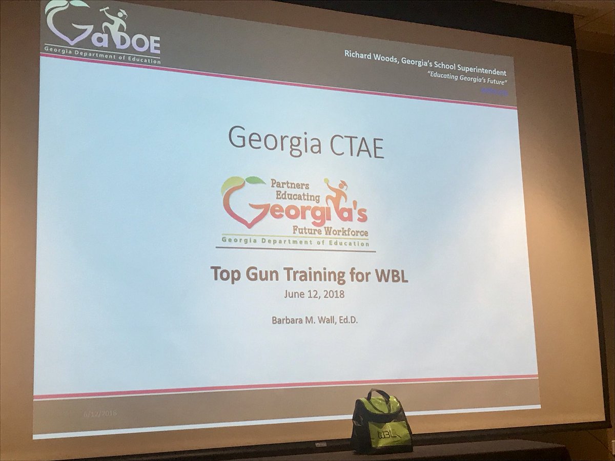 FBHSWBL_Carter's tweet photo. #wbltopgun2018 Day 2 is underway! @barbmwall Leading the way teaching WBL Coordinators about Building Business and Industry Partnerships #wblworks #ctaeskills https://t.co/Pslyz9DfLR