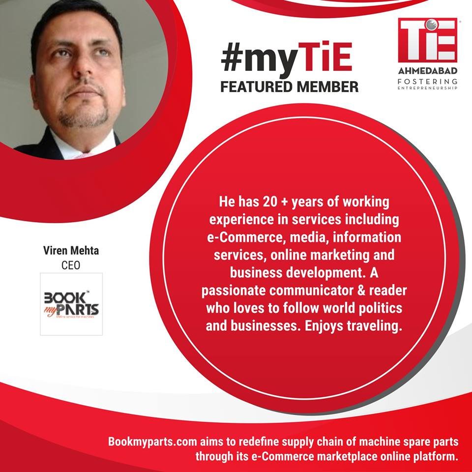 tieahmedabad's tweet photo. On a scale of 1 to 5, how strongly would you recommend TiE Ahmedabad to a friend?
Viren Mehta, CEO, @bookmyparts says 4.
#myTiE #FeaturedMember #TiEAhm https://t.co/G1SBTwJ2Pl