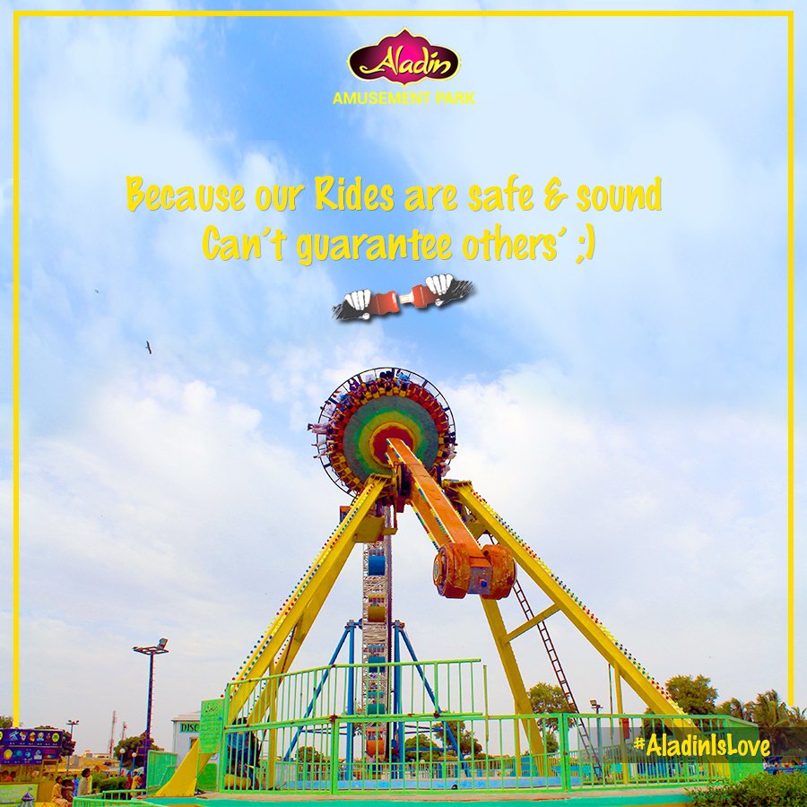 AladinAmusement's tweet photo. Your SAFETY is our Priority! 😆

#AladinAmusementPark #CrazyBus #Thrill #AladinIsLove #Discovery https://t.co/MzJmw8jfoR