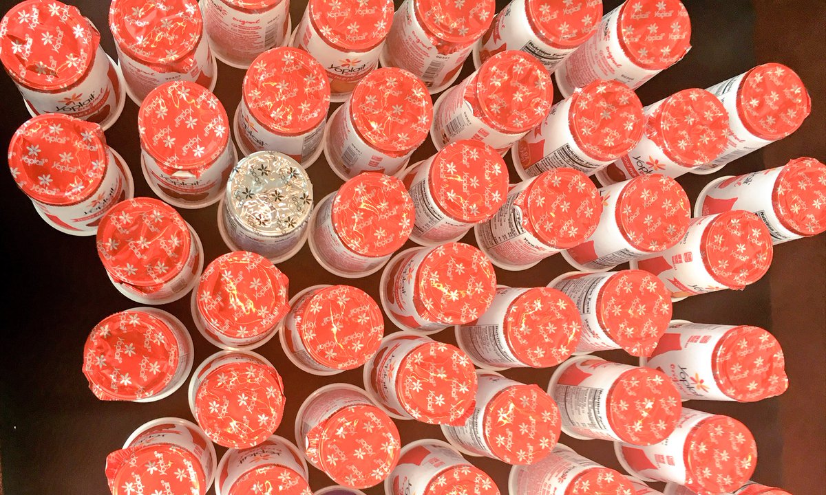 ngrpc18's tweet image. Spotted an order-disorder transition in the yogurt cups this morning! #NGRPC18 #polymerphysics