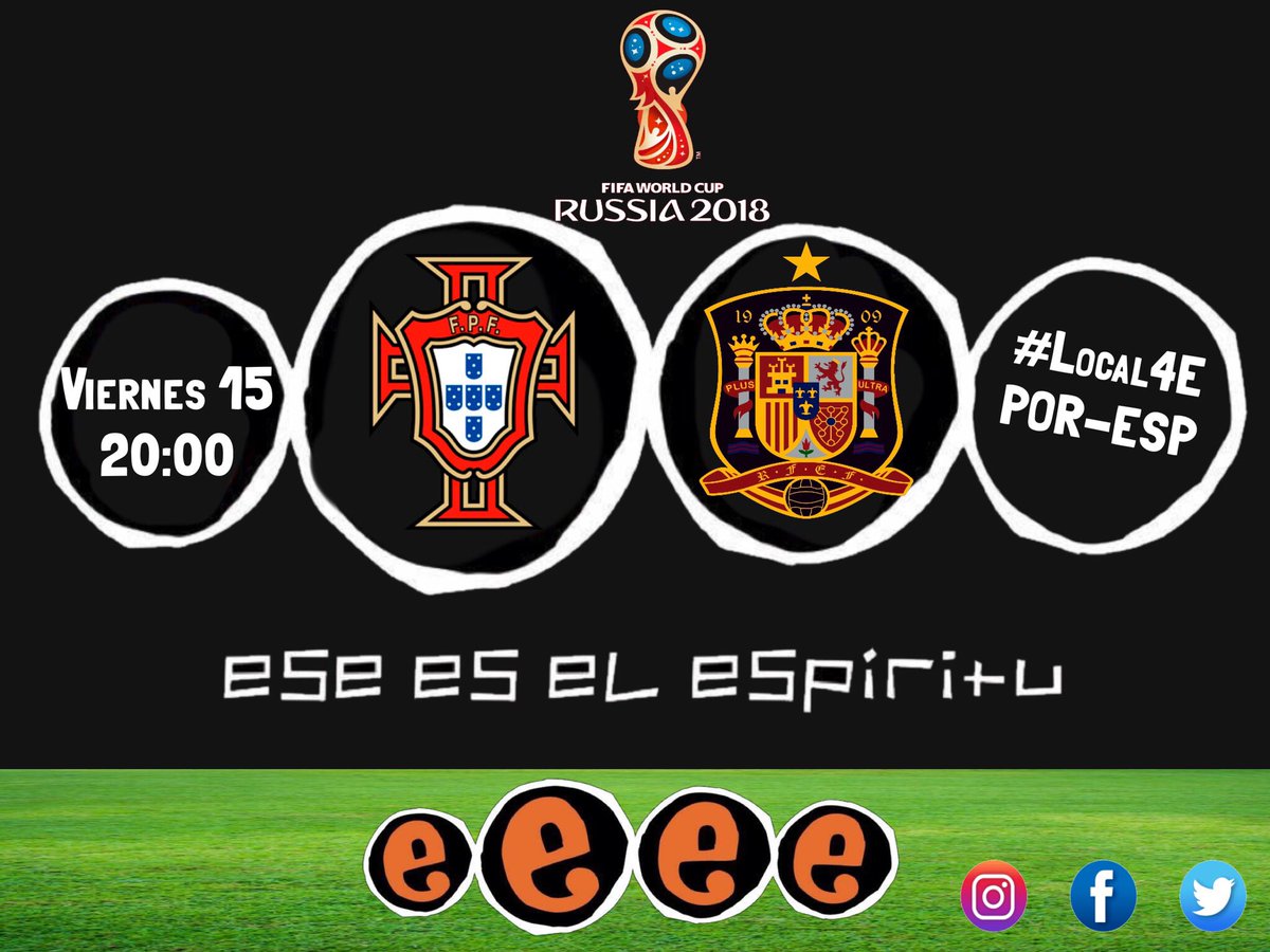 EseEsElEspiritu's tweet photo. Viernes 15 a las 20:00
PORTUGAL-ESPAÑA EN EL #local4E https://t.co/yHk98tj6Ml