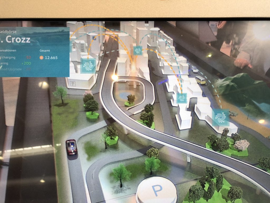 DomSchiener's tweet photo. Finally got to see the #Volkswagen booth with #IOTA as the enabler for the mobility use cases. Really proud how far we've come over the last few years and months. Very excited how much further we will go as a foundation, community and ecosystem. https://t.co/hOJ7RVSSVl