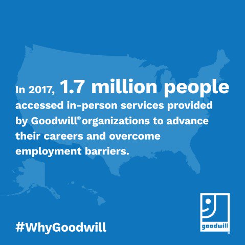 HorizonGoodwill's tweet photo. Tuesday Trivia!
Goodwill GIVES BACK- 1.7 Million people, YES, 1.7 MILLION people benefited from Goodwill services last year.
#WhyGoodwill #GetALift #GetALift https://t.co/PA4TBuA4fO