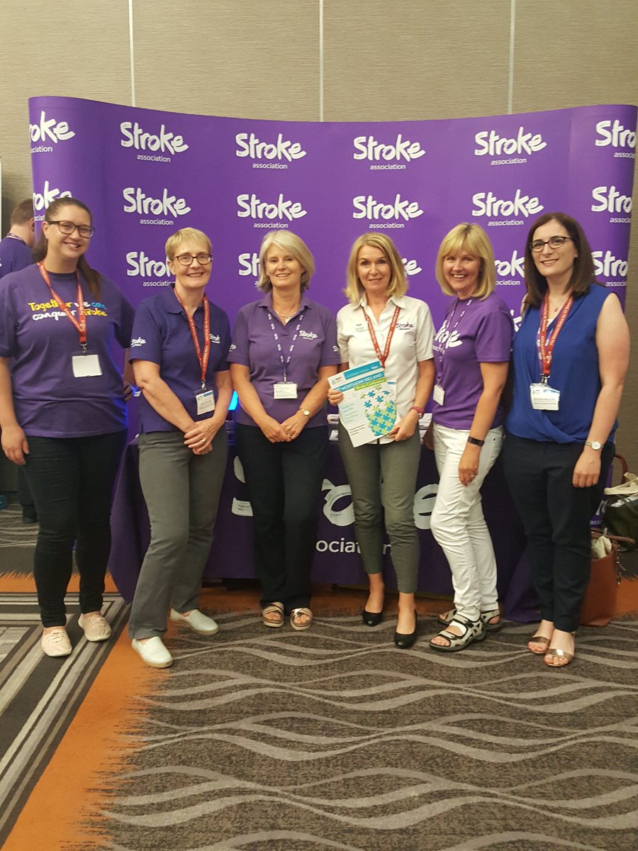 strokeassocni's tweet photo. The @strokeassocni dream team enjoying the 7th NI Stroke Conference #NISC17 Pop by our stand to see a demo of the brilliant 'My Stroke Guide' - an innovative online resource providing info & support for stroke survivors ๐ https://t.co/AYiIPWvd17
