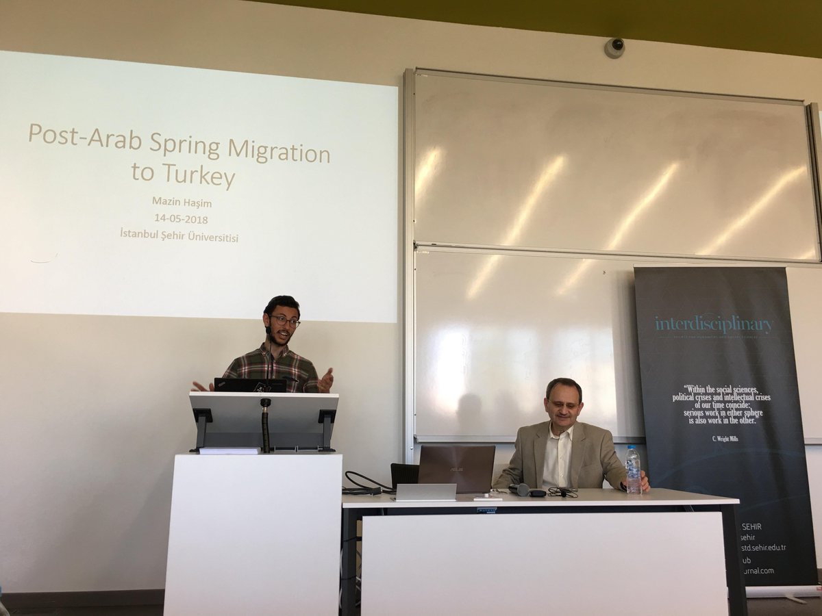 IDatSEHIR's tweet photo. Photos from our event "Post-Arab Spring Migrations to Turkey" from our last semester, with Mazen Hashem. https://t.co/9h8itNnDdG